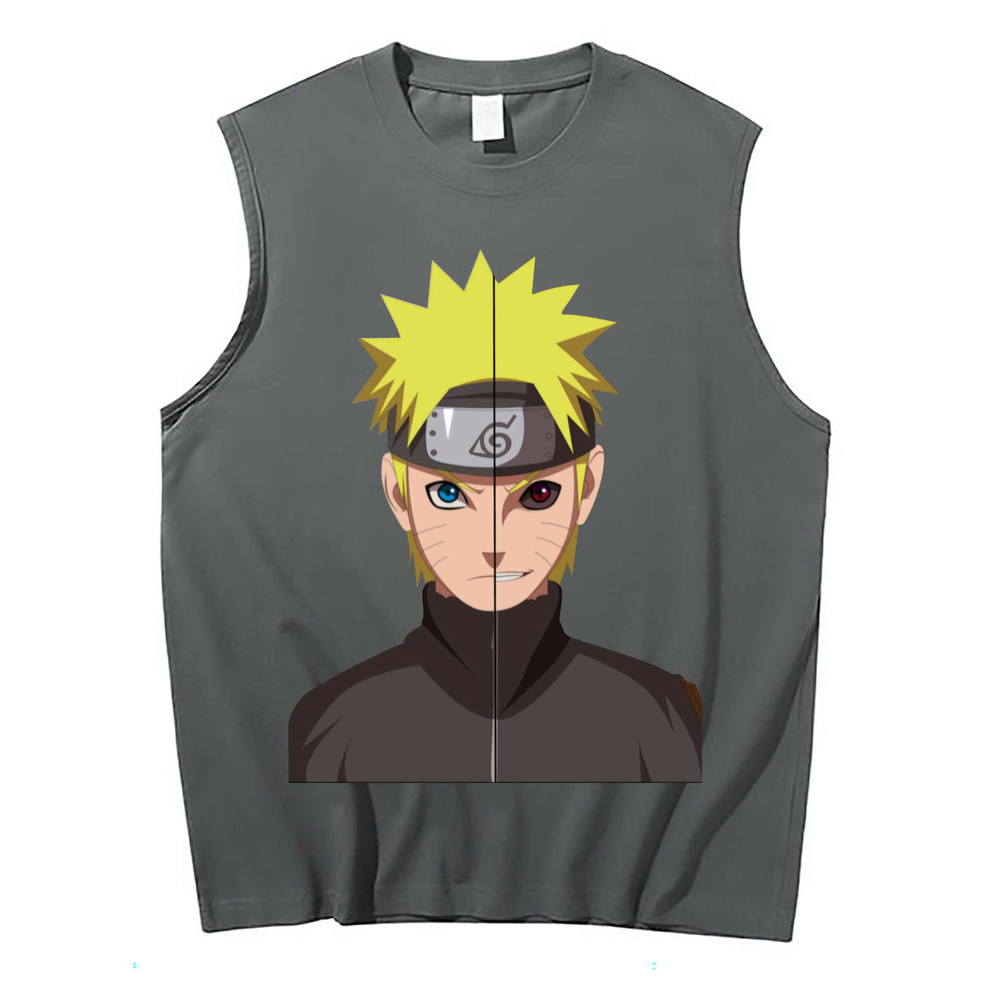 （画像用） NARUTO -ナルト- うずまき ナルト Uzumaki Naruto コットン100％タンクトップ（フロントプリント）
